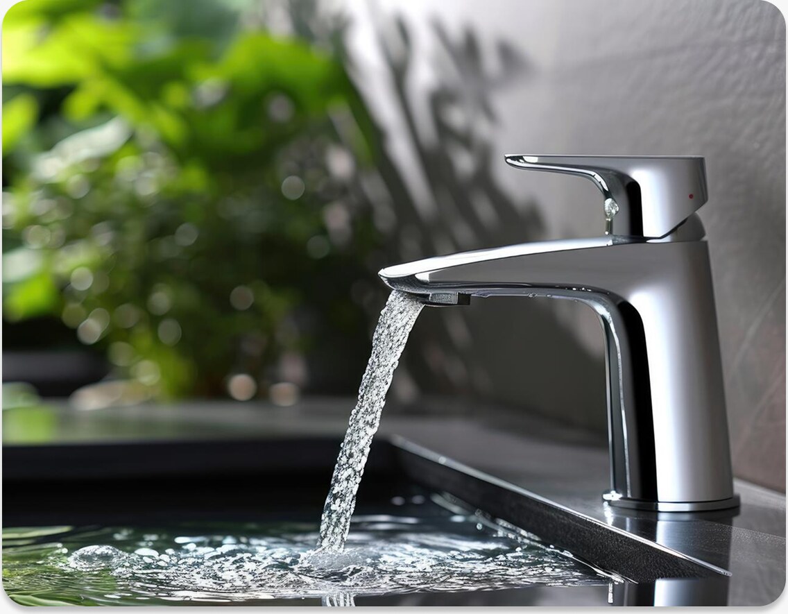 Grifo con agua corriente en un hogar de Chiclana